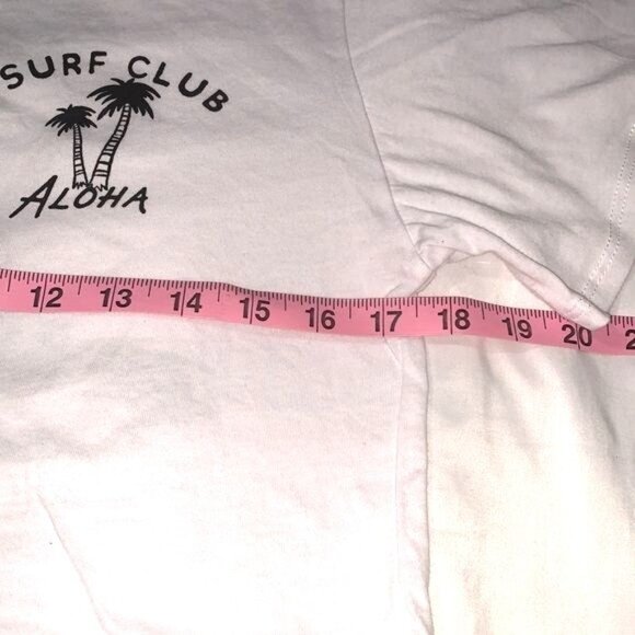 Local Lab White Surf Club Aloha Graphic Tee XS 100% Cotton - Picture 5 of 6